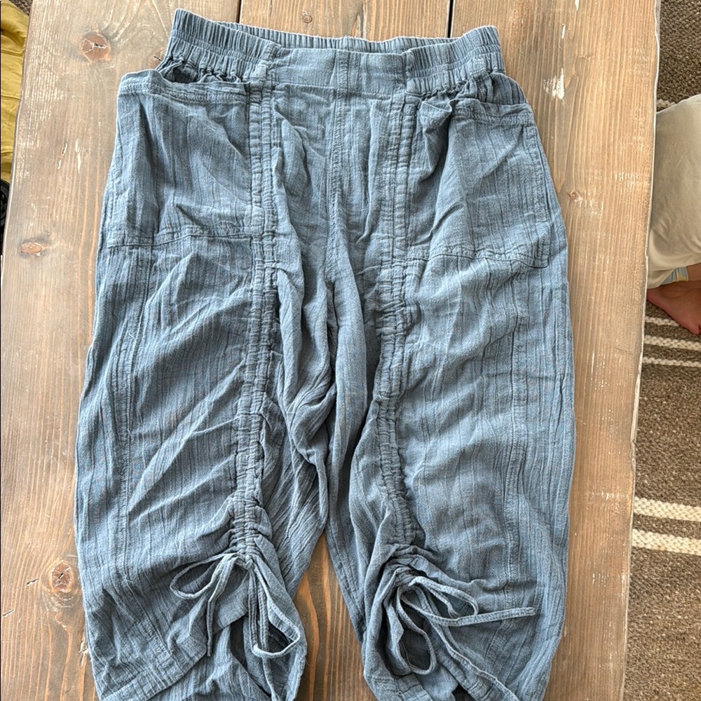 Free People Grey Blue Gaucho Pant